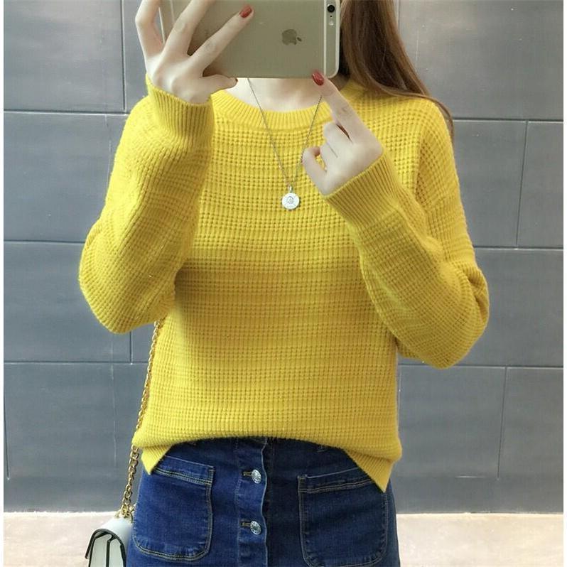 Title 8, Round Neck Sweater Womens Pullover Split Botto...