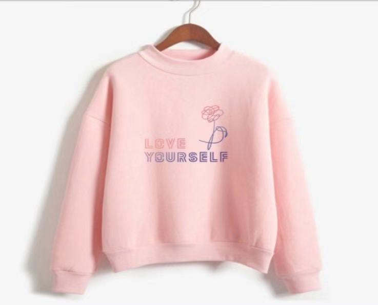 Title 2, Sweatshirt Love Yourself Harajuku Kpop Commuter...