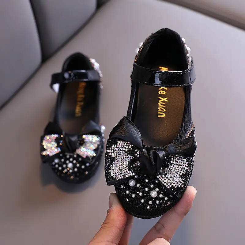 Casual Colorful Diamond Bowknot Children's Dance Shoes
