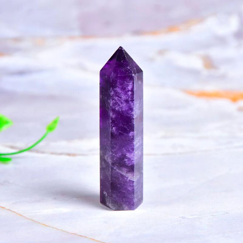 Title 5, Brazilian Natural Amethyst Single-pointed Cryst...