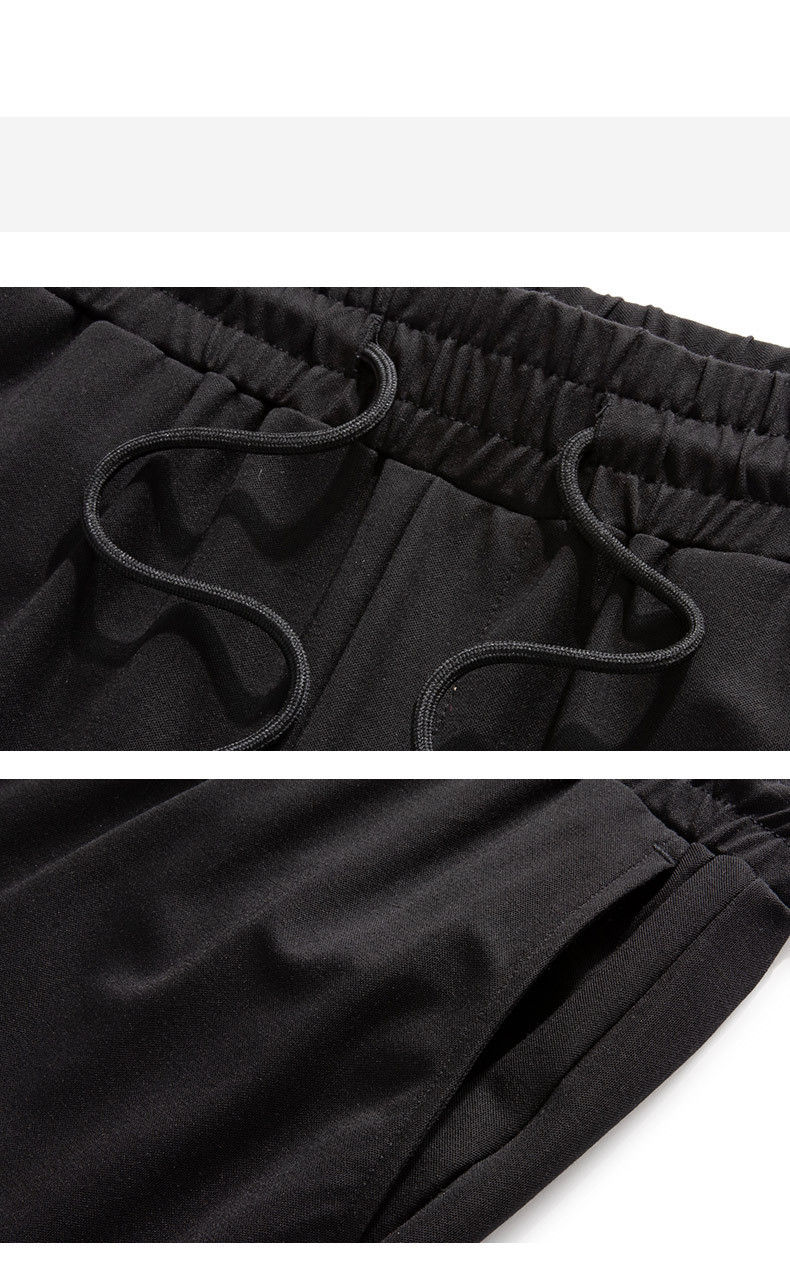 Summer New Men's Casual Pants Pure Color Silk Knitted Pants