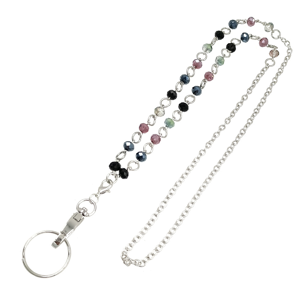 Glass Bead Mobile Phone Key Lanyard