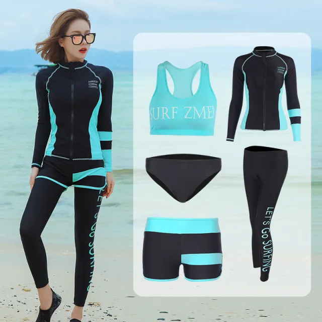 Long sleeved Trousers Jellyfish Suit Snorkeling Surfing Swimsuit Suit 5 Lady 2Xl - Shop at LoveMi