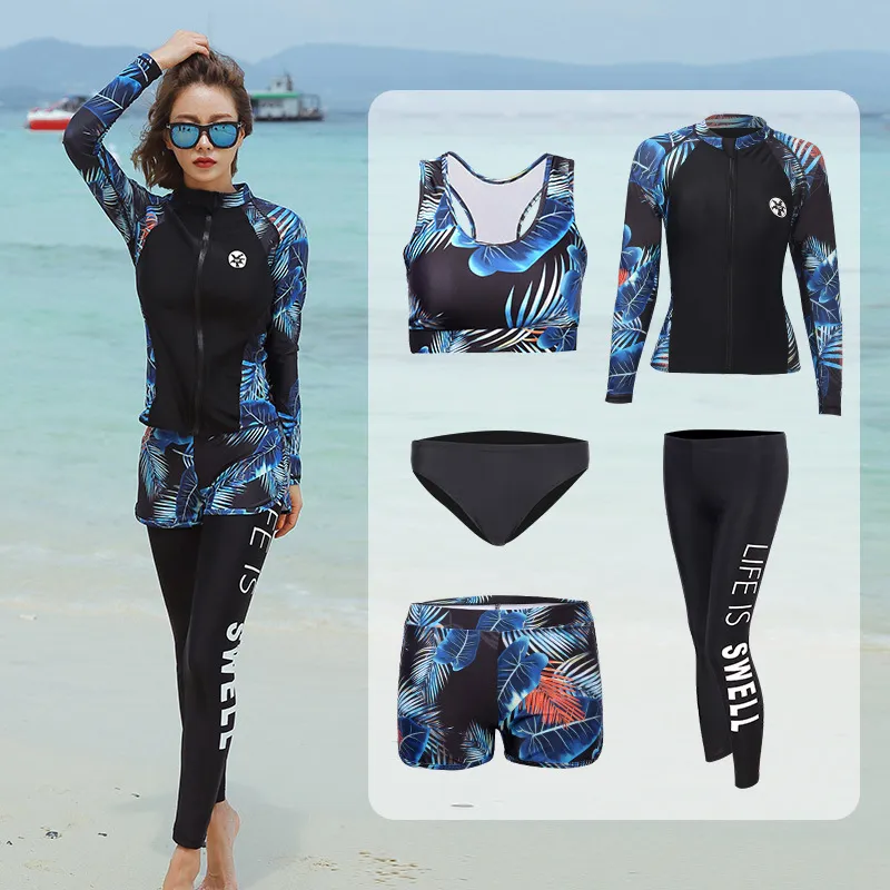 Long-sleeved Trousers Jellyfish Suit Snorkeling Surfing Swimsuit Suit - 8 Lady-Xl