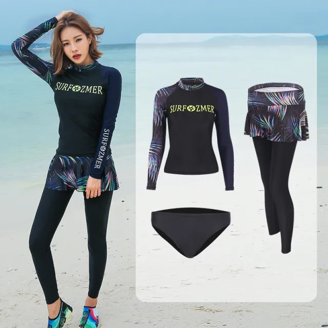 Long sleeved Trousers Jellyfish Suit Snorkeling Surfing Swimsuit Suit 7 Lady 2Xl - Shop at LoveMi
