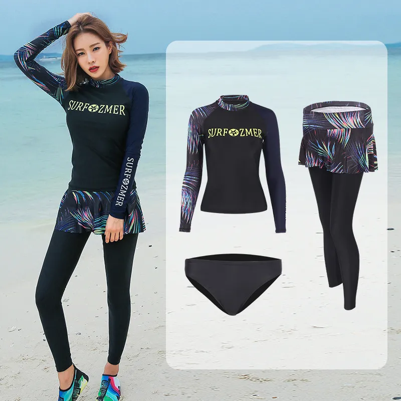 Long-sleeved Trousers Jellyfish Suit Snorkeling Surfing Swimsuit Suit - 7 Lady-2Xl