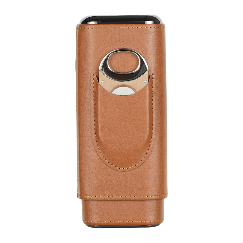 Cigar Case Portable Cigar Moisturizing Case Three pack Cedar Wood Case Black - Shop at LoveMi