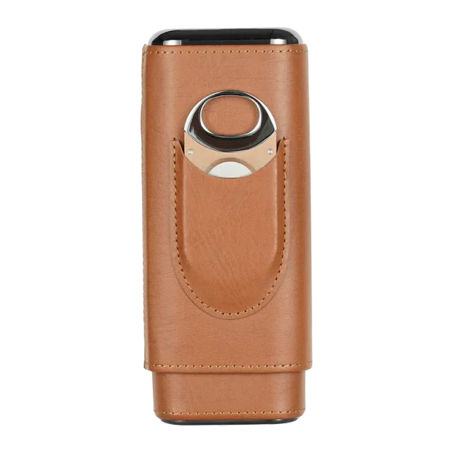 Cigar Case Portable Cigar Moisturizing Case Three pack Cedar Wood Case Black - Shop at LoveMi