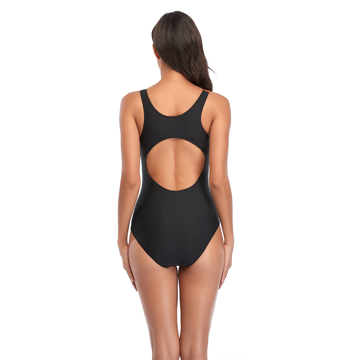 Comfortable Swimsuit Athletic Women’S Sports Color-Blocking Triangle One-Piece Swimsuit