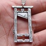 Title 1, Gothic Guillotine Knife Rock Pendant Necklace, ...