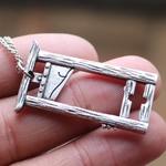 Title 3, Gothic Guillotine Knife Rock Pendant Necklace, ...