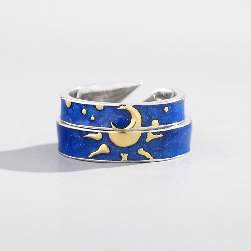 Day Thinking Night Couple Ring Korean Version Of The Creative