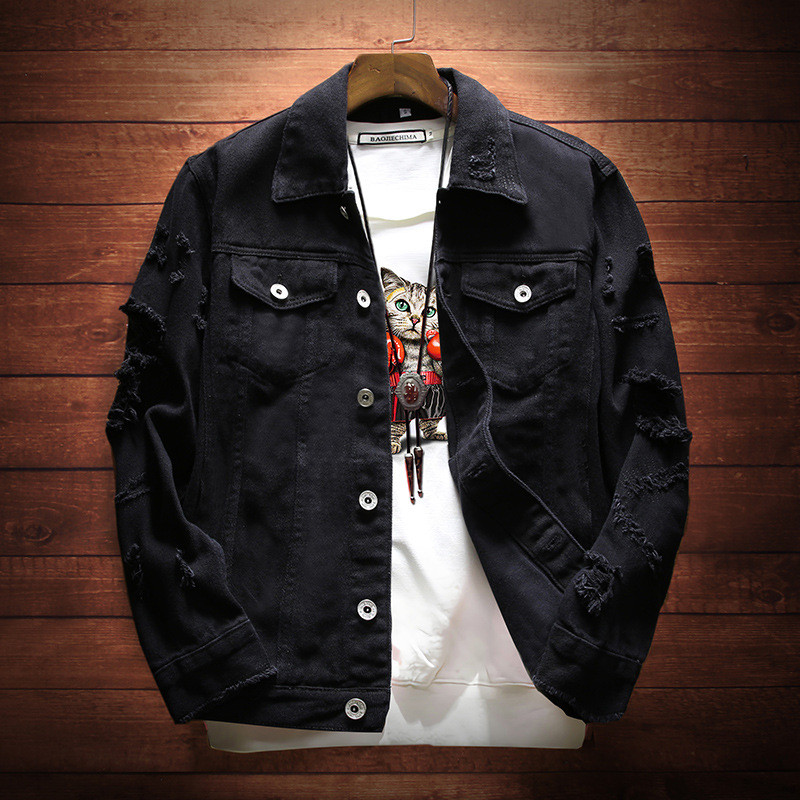 Fall Winter Denim Jacket Men's New Slim Casual Baseball Uniform