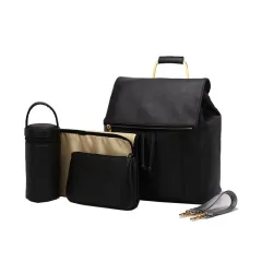 New PU Mummy Bag Backpack - Black - View 1