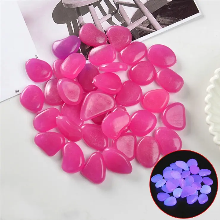 Luminous Stones Fluorescent Aquarium Pebbles Fish Tank