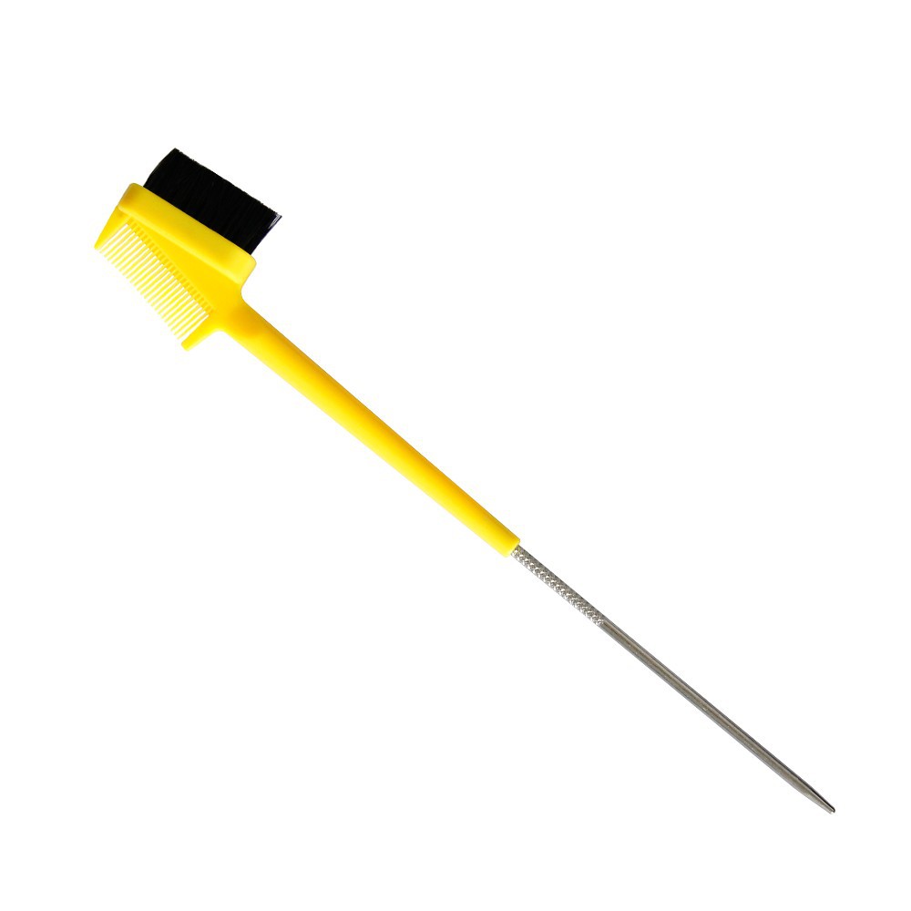 Beauty Salon Eyebrow Brush Steel Needle Tip Tail Brush Dual Purpose Eyebrow Dyeing