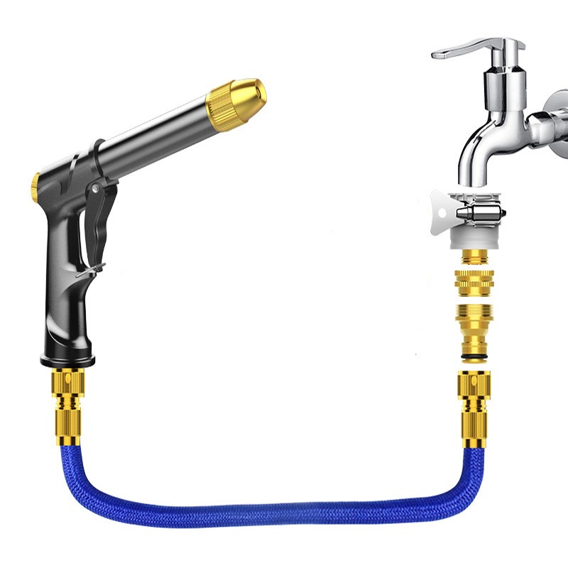 Telescopic Garden Hose with Spray Gun