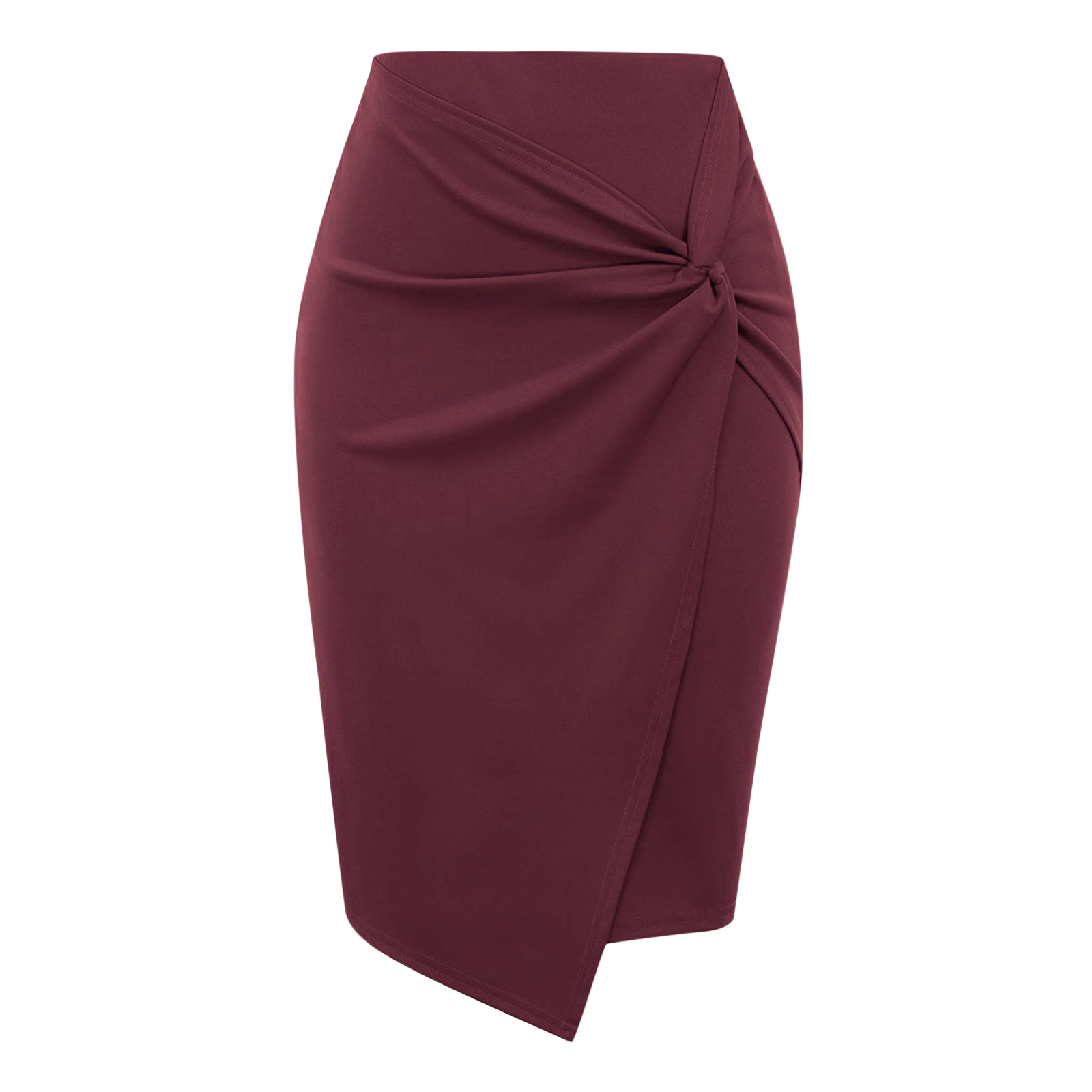 Printed Urban Casual Bag Hip Skirt Skirt Wine - Shop at LoveMi