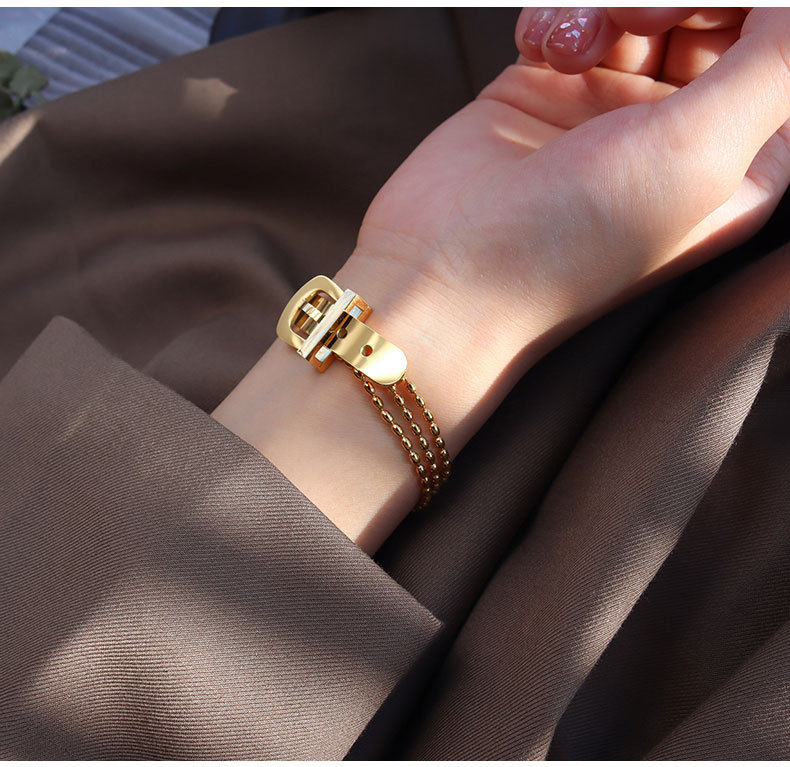 Fashion Belt Buckle Three-layer Chain