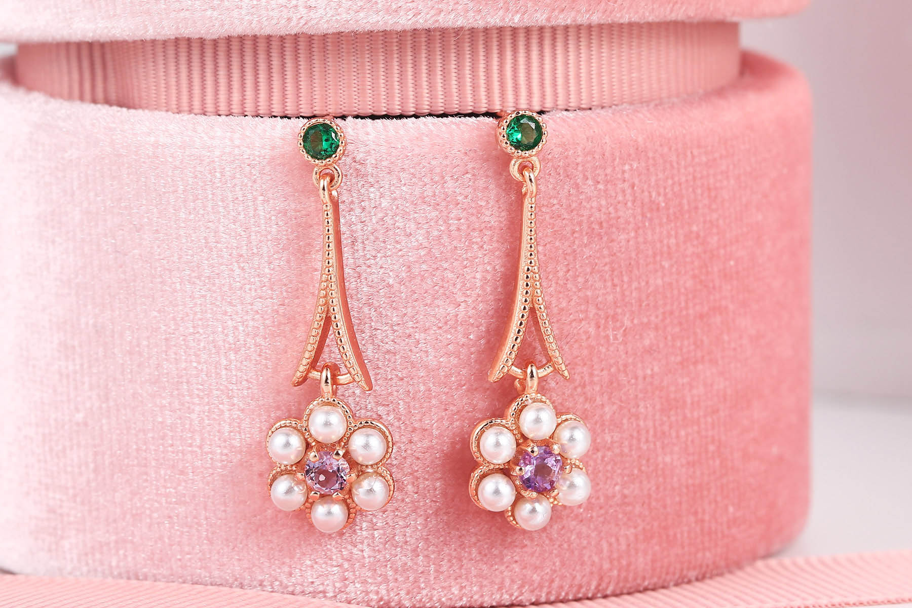 Color Treasure Jewelry Natural Amethyst Tassel Plum Shape — foto 4