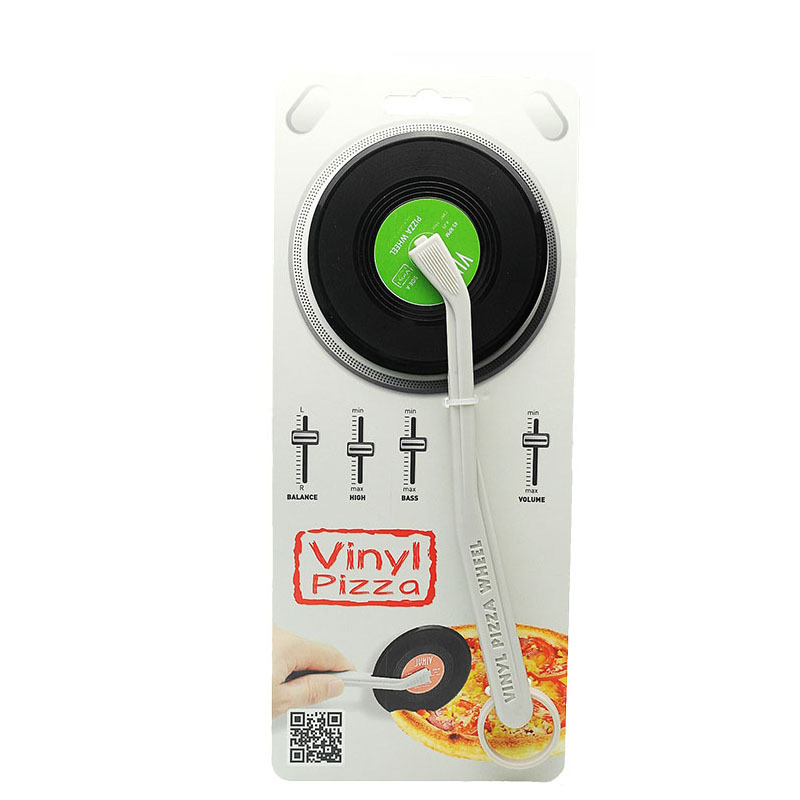 Fashion Silicone Record Pizza Cutter CD Disc Slice Cake Cutter DVD Vinyl Shovel Spoon Turntable Pizza Tool
