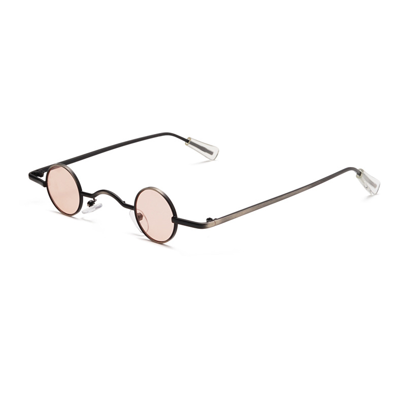 Title 2, Retro Mini Sunglasses Round Men Metal