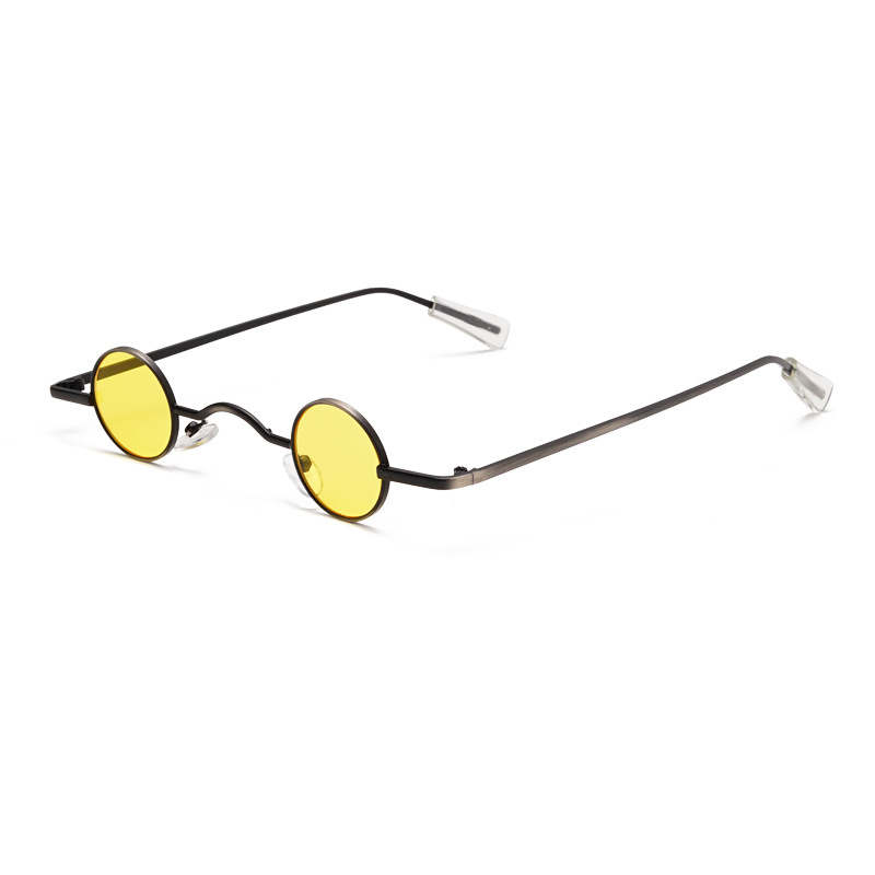 Title 5, Retro Mini Sunglasses Round Men Metal