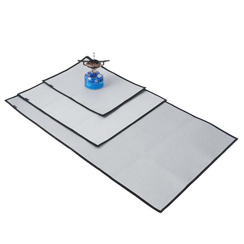 Outdoor Camping Fireproof Cloth Picnic Barbecue Heat Insulation Pad Flame Retardant High Temperature Resistant Silicone Coating Fiberglass Fire Blanket