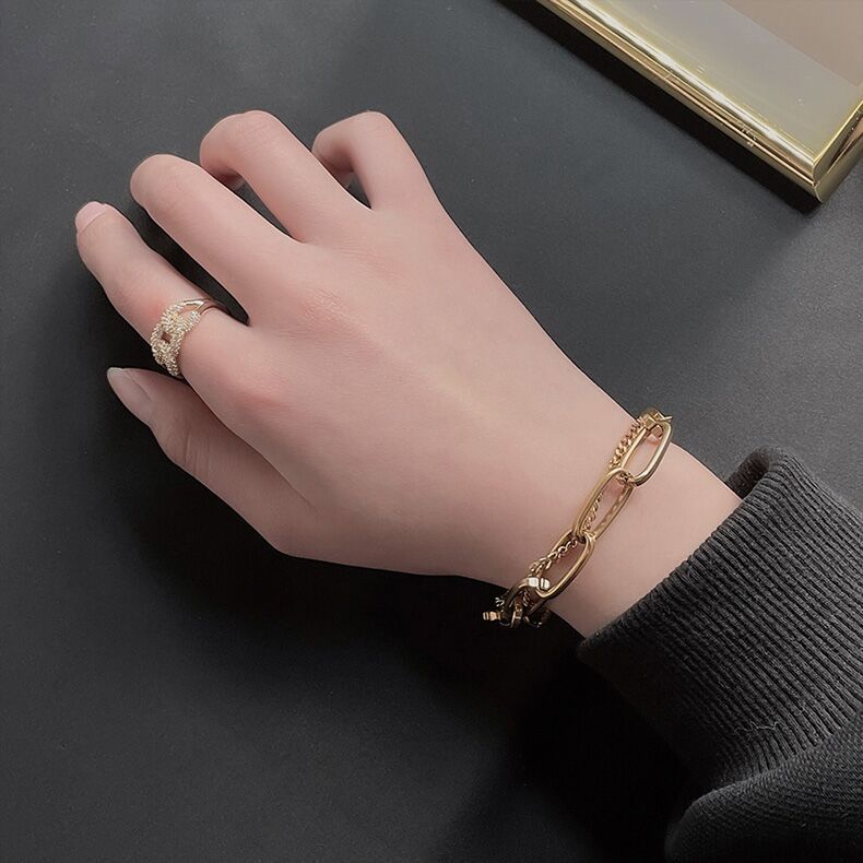 Luxury Ins Net Red Bracelet Titanium Steel Temperament Korean Jewelry Temperament Wild