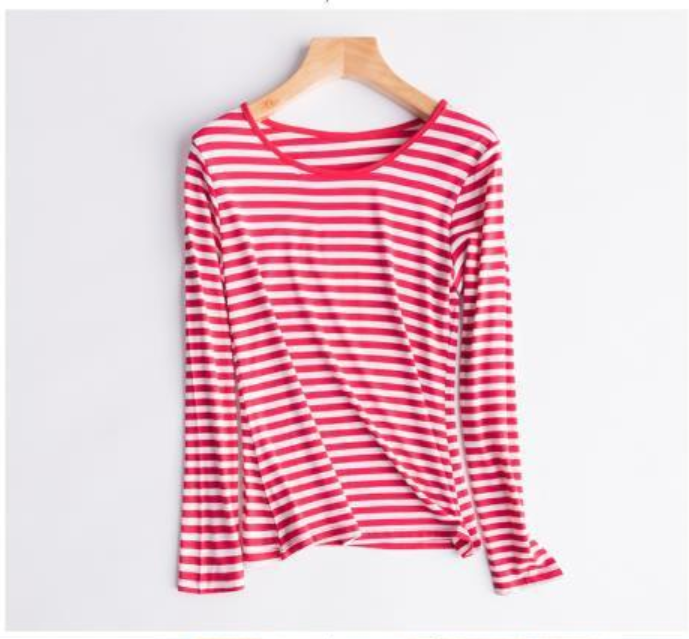 Title 5, Navy Striped Round Neck Autumn Clothes Plus Size