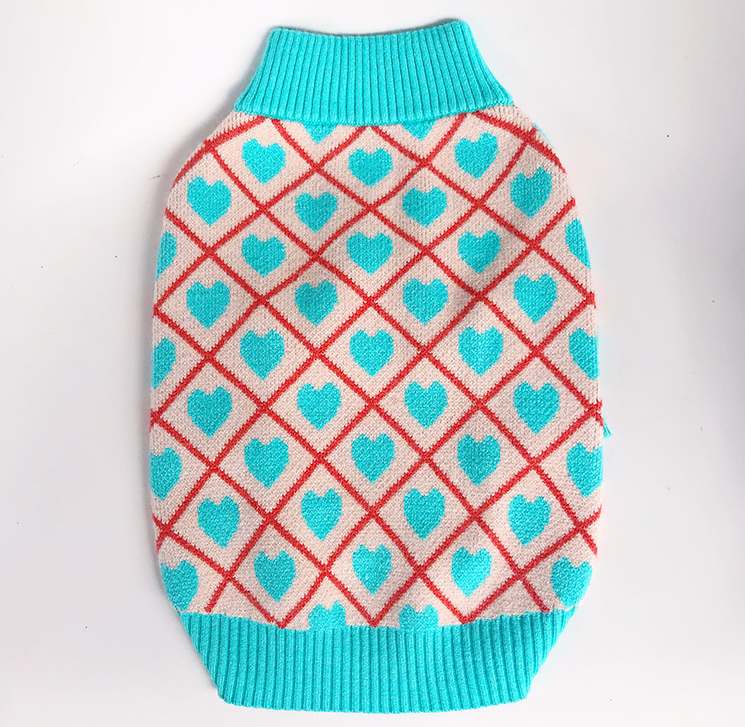 Blue peach heart sweater