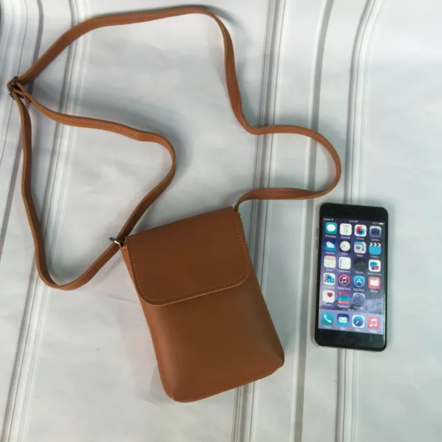 New fashion simple vertical square crossbody bag with magnetic buckle Brown - Shop at LoveMi