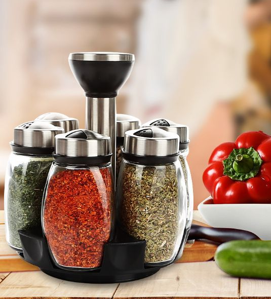 Spice Bottle Lightweight Strong Sealing Durable Rotated Spice Shelf Rack  - Image 3