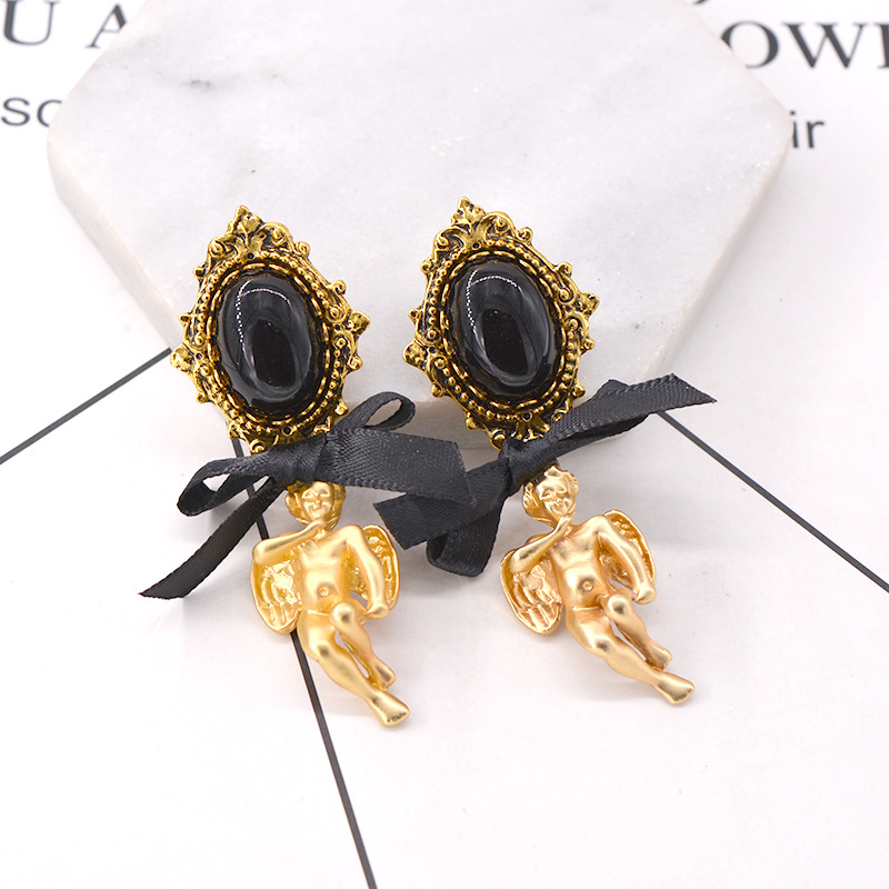 Three-Dimensional Little Angel Earrings