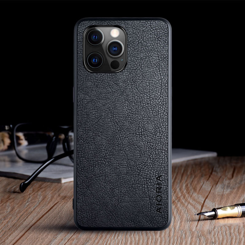 Compatible with Apple, Iphone 12 Pro Max Mobile Phone Case With Lychee Pattern Mobile Phone Case - Image 8