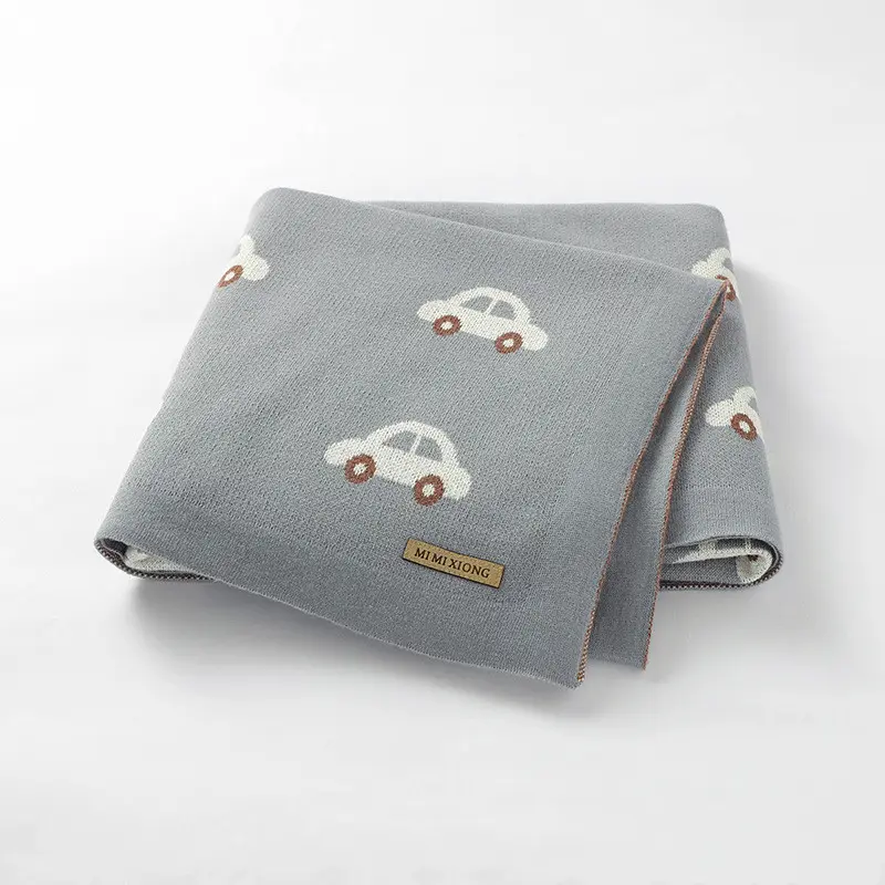 Baby Blanket Knitted Car Jacquard Windproof Cover