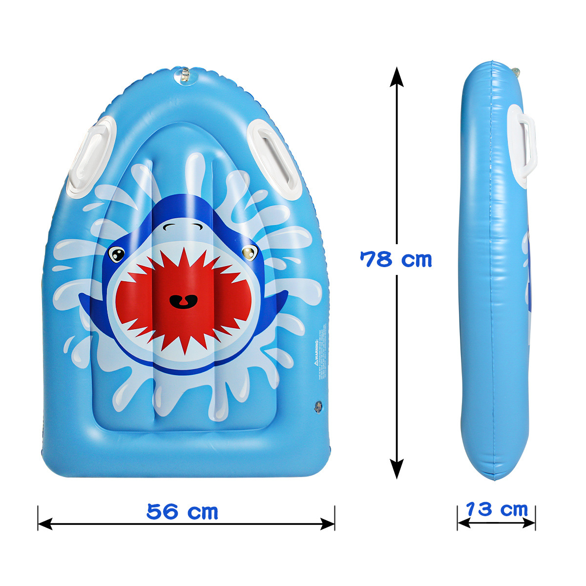 Inflatable Children S Surfboard Portable Shark Swimming Kickboard
