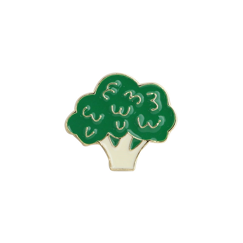 Title 1, Garlic Leaf Broccoli Green Brooch