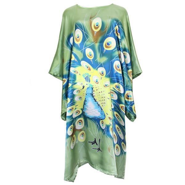 Title 1, Sexy Female Silk Rayon Robe Bath Gown Nightgown...