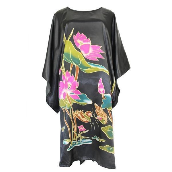 Title 3, Sexy Female Silk Rayon Robe Bath Gown Nightgown...