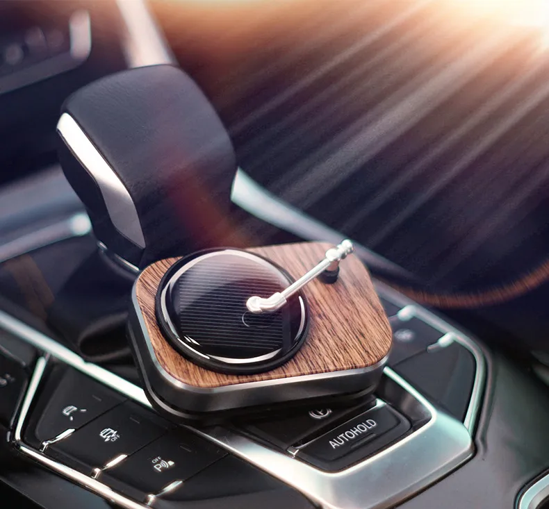 New Creative Solar Energy Record Player Rotating Perfume Car