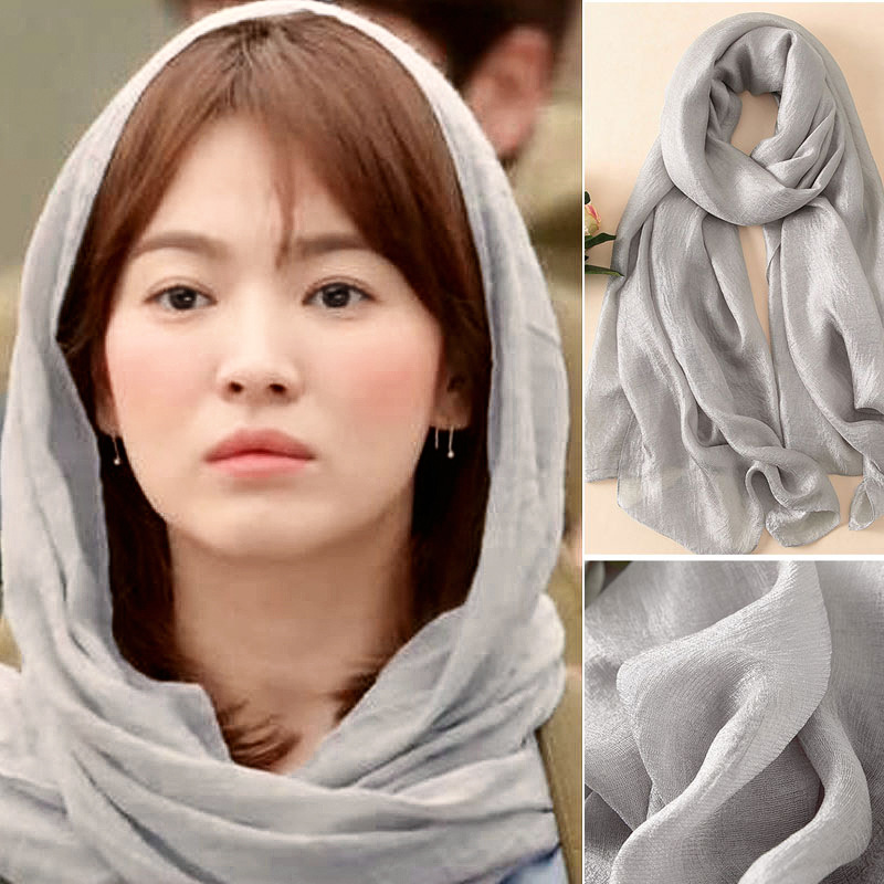 Silk Scarf Women'S All-Match Western Style Thin Scarf Gauze Collocation Suit Coat