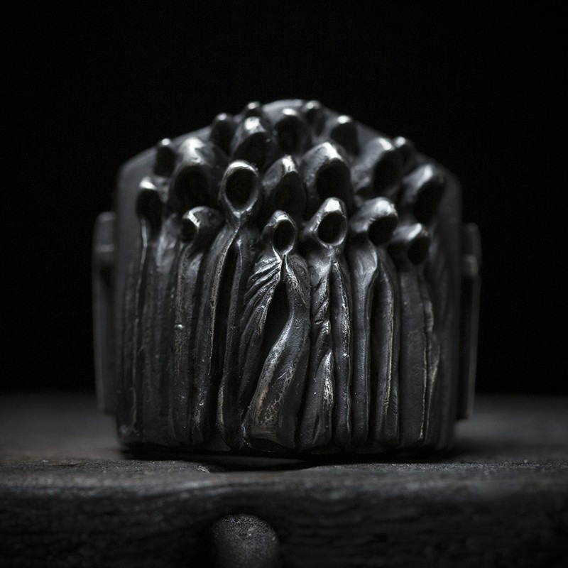 Wish AliExpress Jesus Gods Ring Skull Cross Ring European and American Men's Punk Ring Bracelet