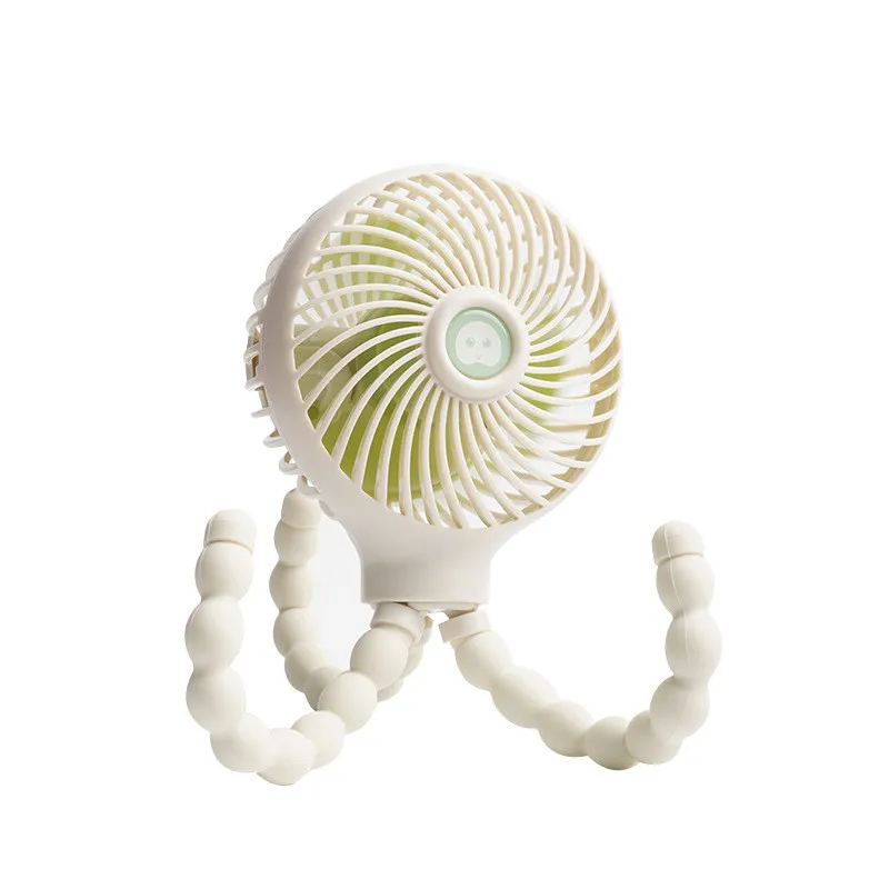 Octopus Deformed Folding Fan New USB Charging Mini Handheld Stroller Bed Small Fan Portable – image 7