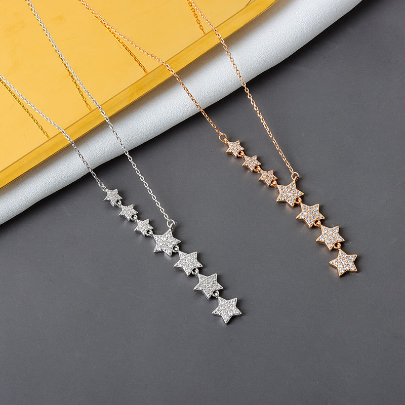Personality All-Match Star Seven-Star Niche Net Red Necklace Female