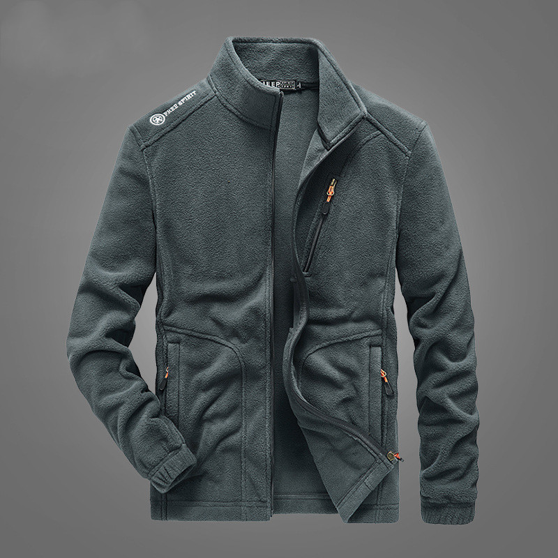Men's Fleece Outdoor Cardigan Sweater Men's and Women's Polar Fleece Jacket