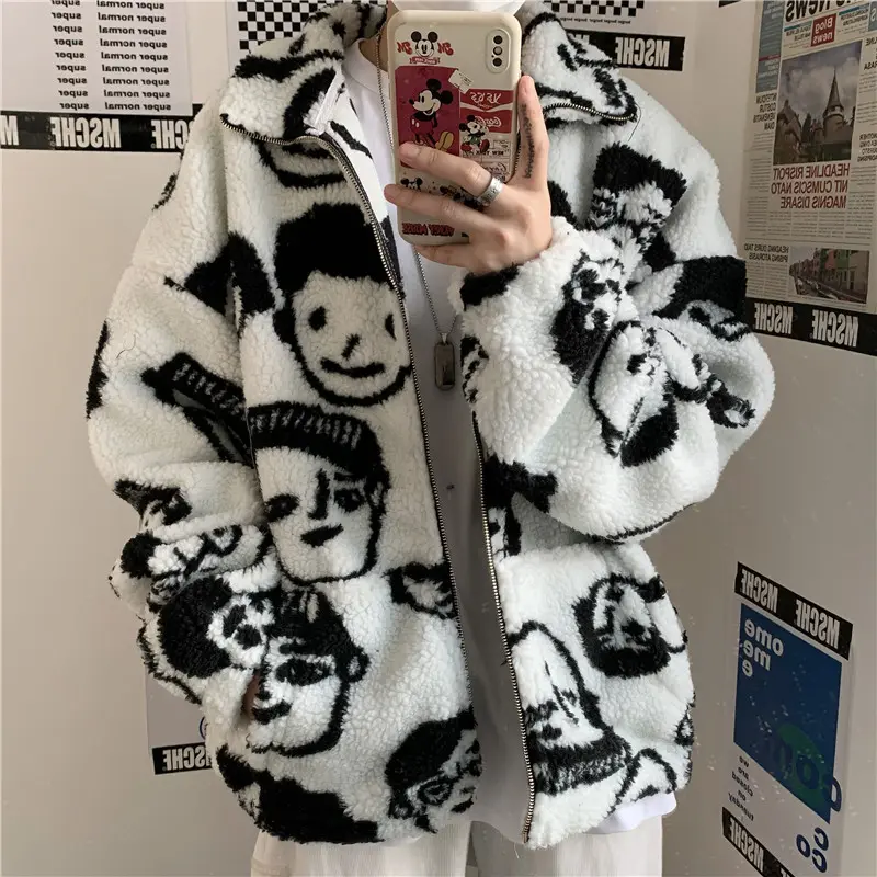 WAKUTA Winter Wool Coat Female Street Wear Chic Cute