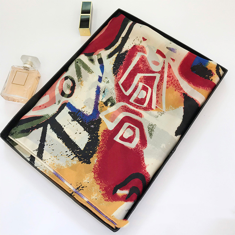 Hangzhou Silk New Style Silk Scarf Spring And Autumn Long Wild European And American Style Mulberry Silk Shawl Scarf