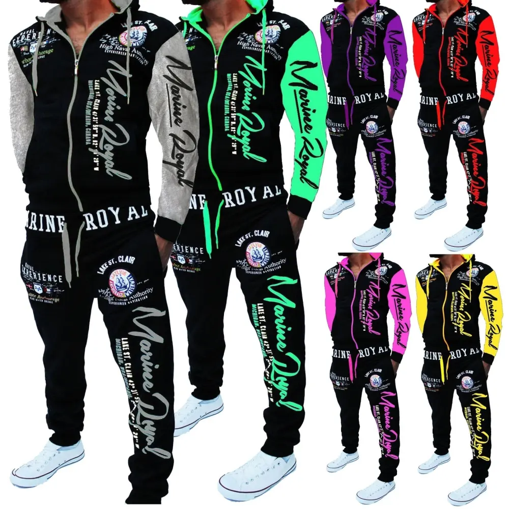 Men Tracksuit 2 Piece Tops and Pants Mens Sweat