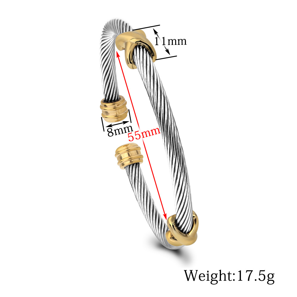 AliExpress Hot Selling Unlimited Logo Bracelet X Shape Titanium Steel Bracelet Stainless Steel Wire Bracelet Jewelry Wholesale